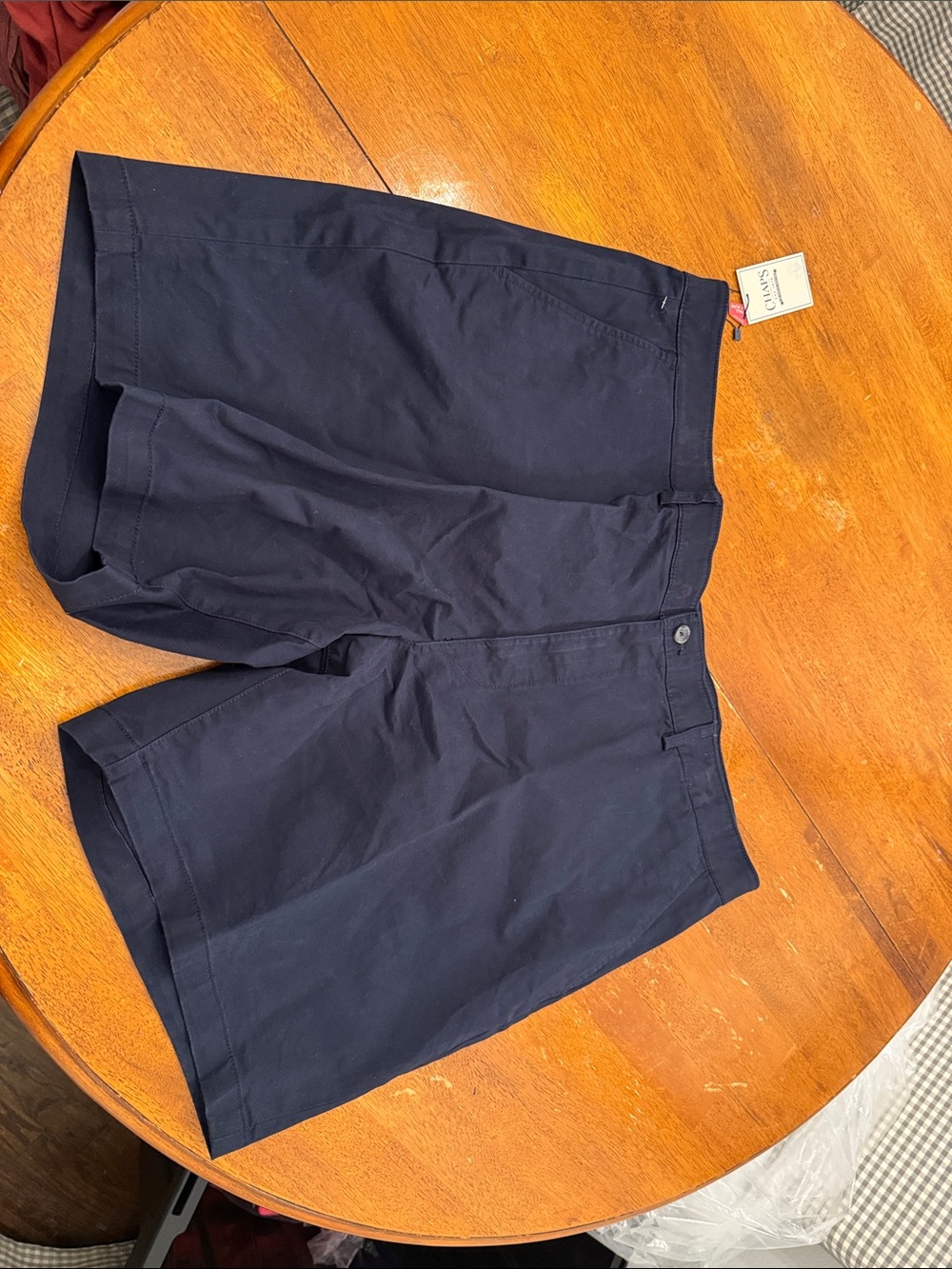 Chaps Navy Flat-Front Men's Shorts size 46